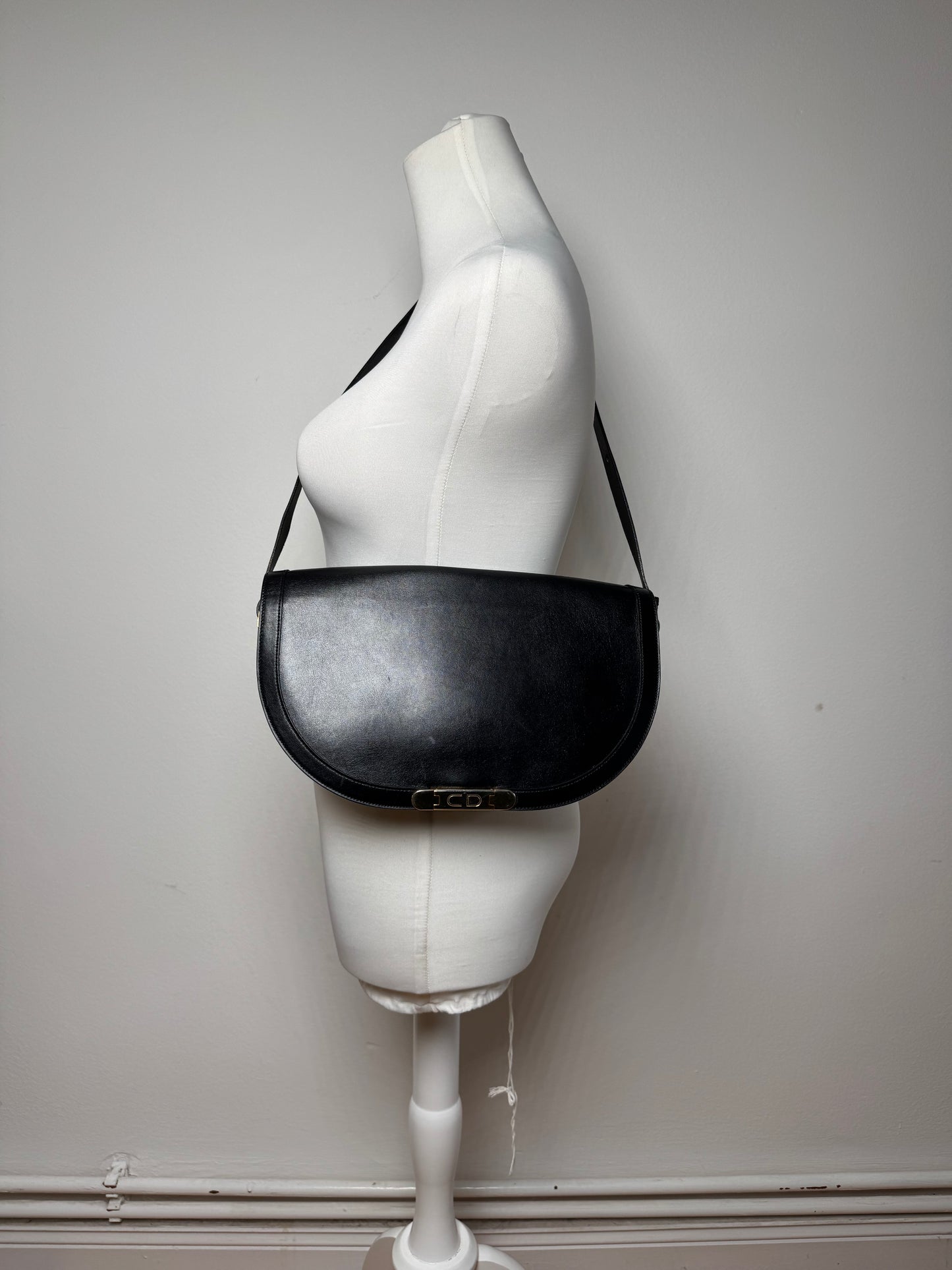 Sac Dior vintage en cuir noir