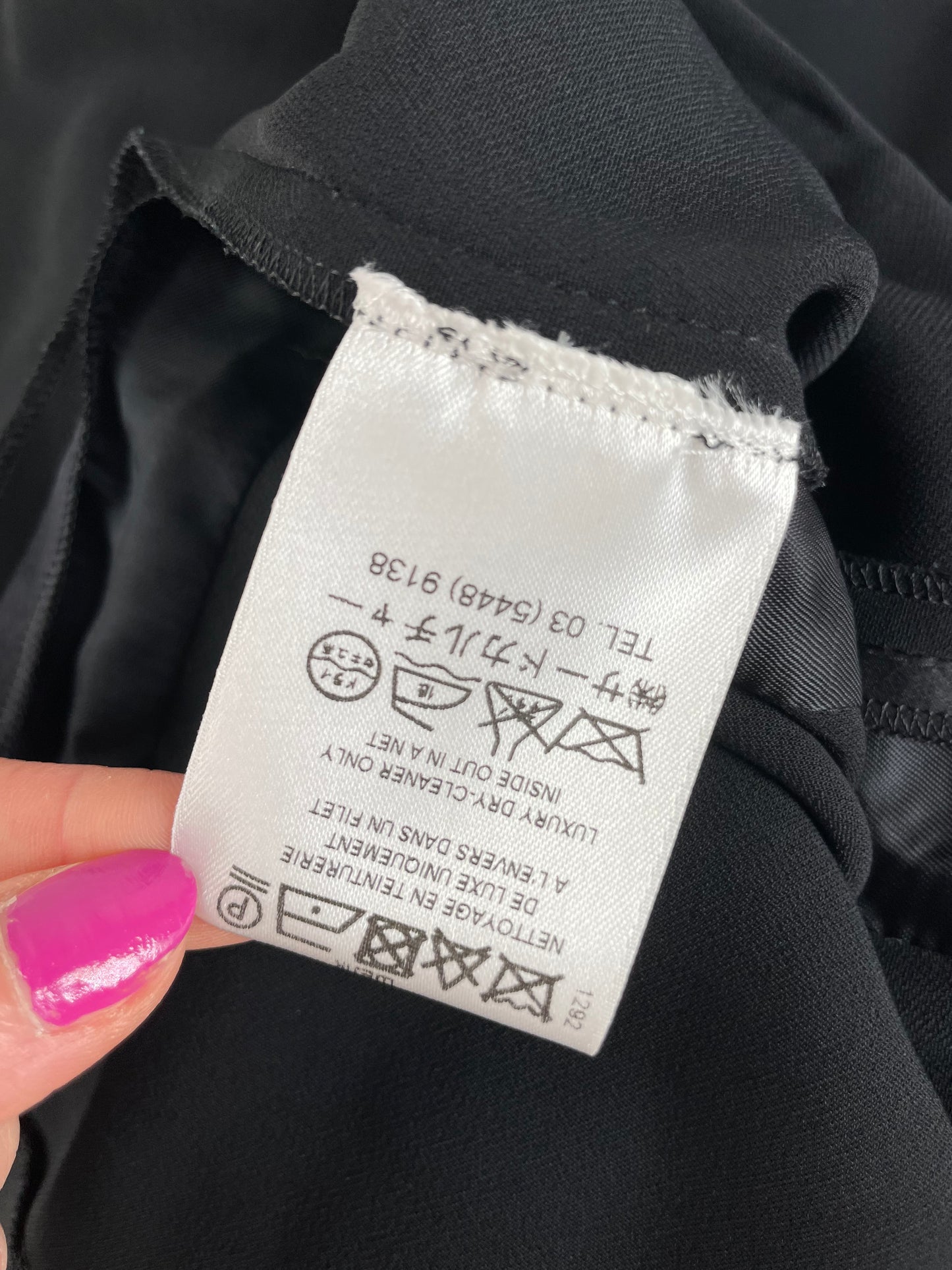 Vintage Givenchy Silk Dress Black Cream M