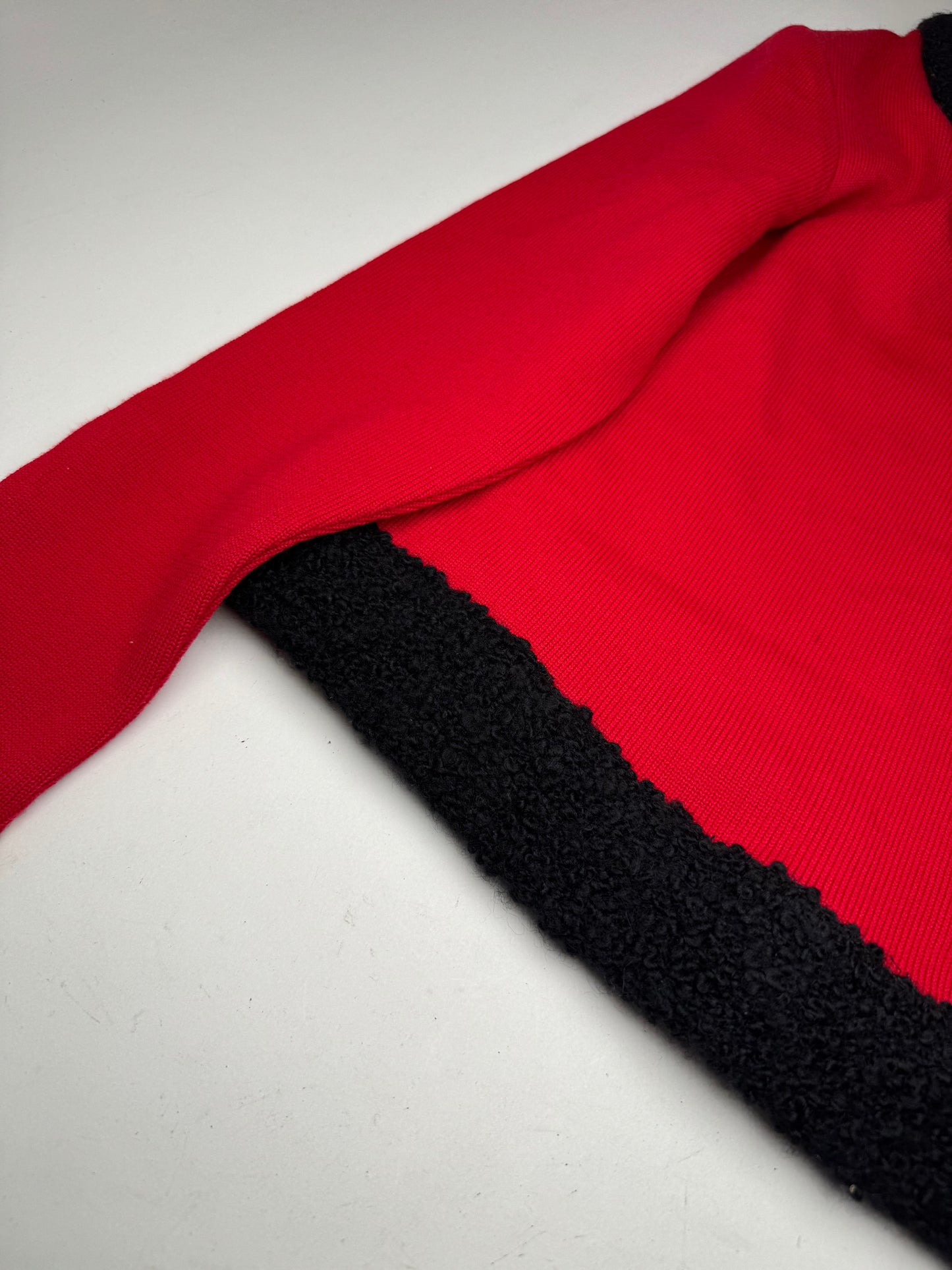 Vintage Courreges Wool Sweater Red Black M