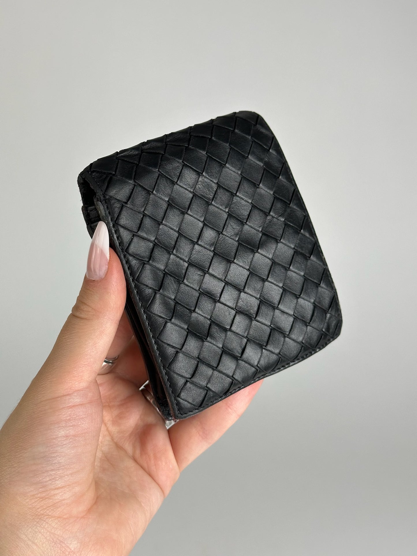 Vintage Bottega Veneta Leather Wallet Black