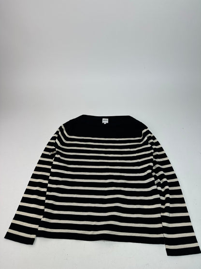 Vintage Jean Paul Gaultier Wool Sweater Striped Black / White M