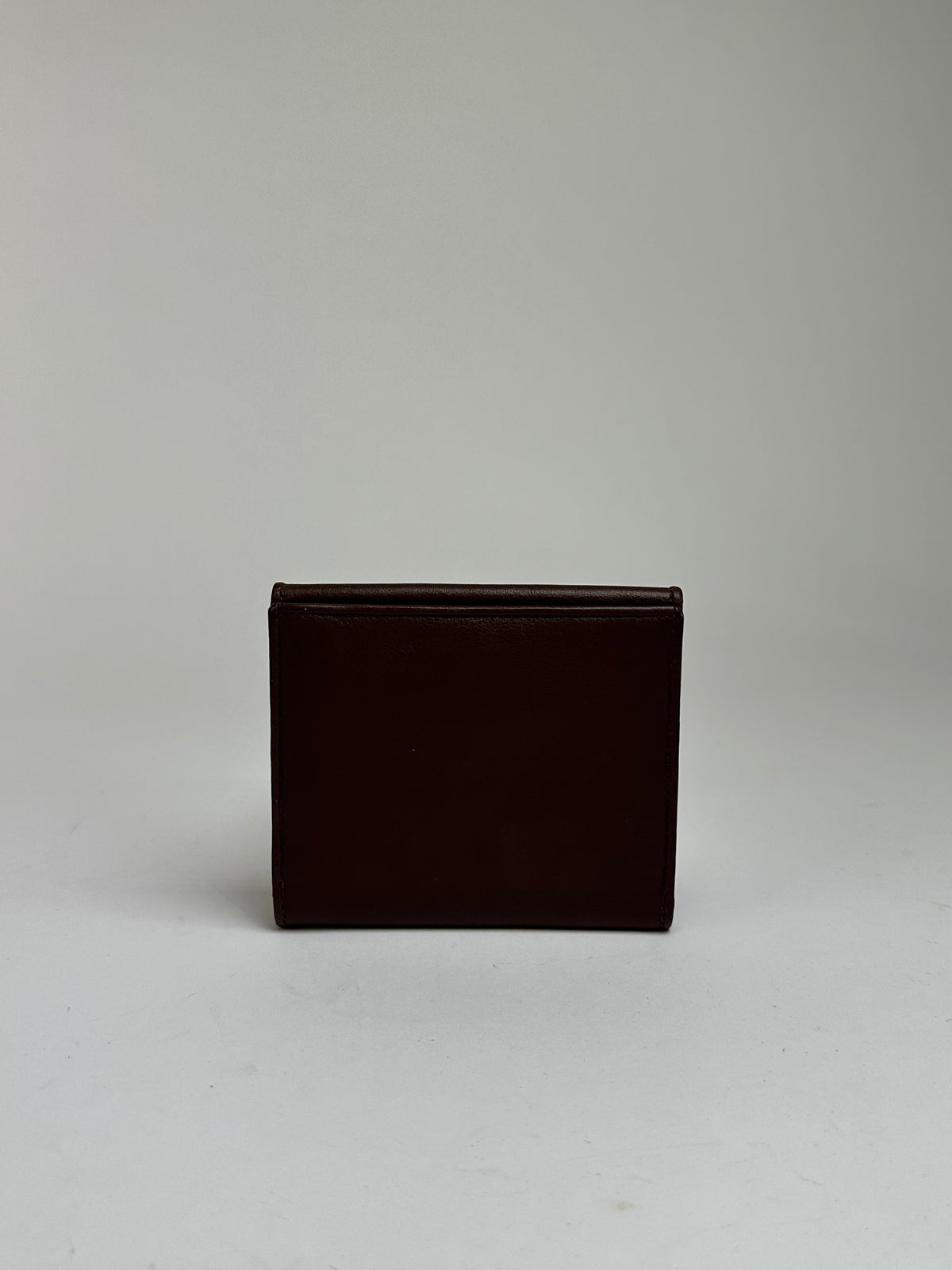 Vintage Givenchy Grained Leather Bifold Wallet Late 1990s Dark Brown