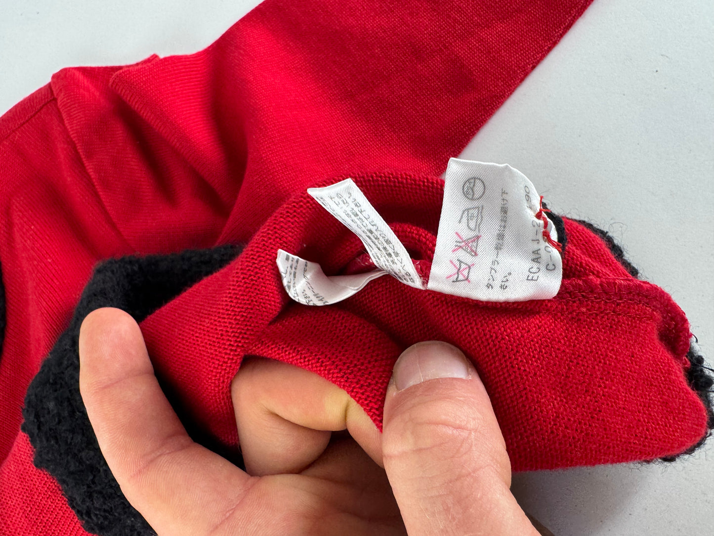 Vintage Courreges Wool Sweater Red Black M