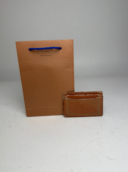 Vintage Louis Vuitton Monogram Leather Card Holder Brown