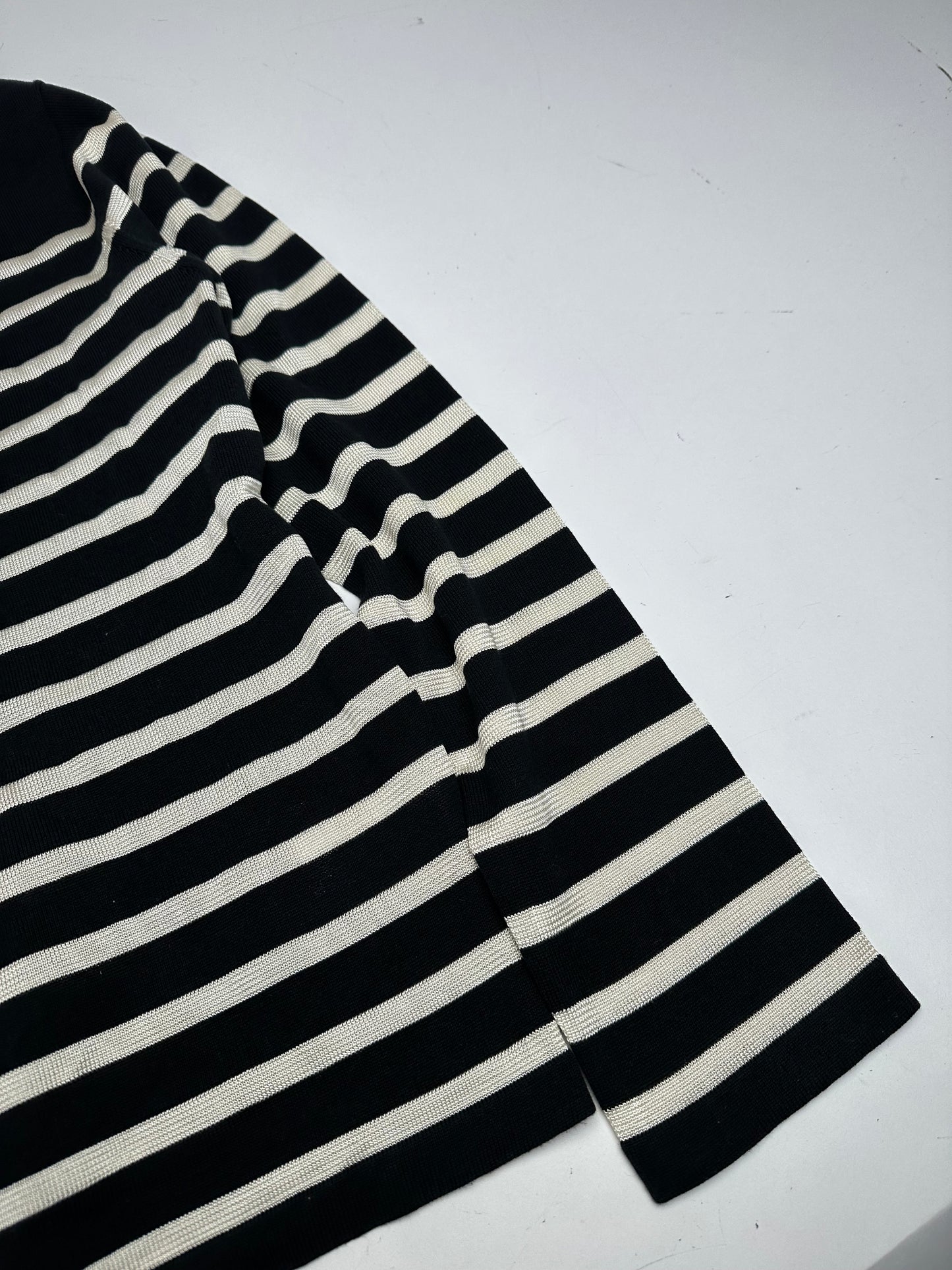 Vintage Jean Paul Gaultier Wool Sweater Striped Black / White M