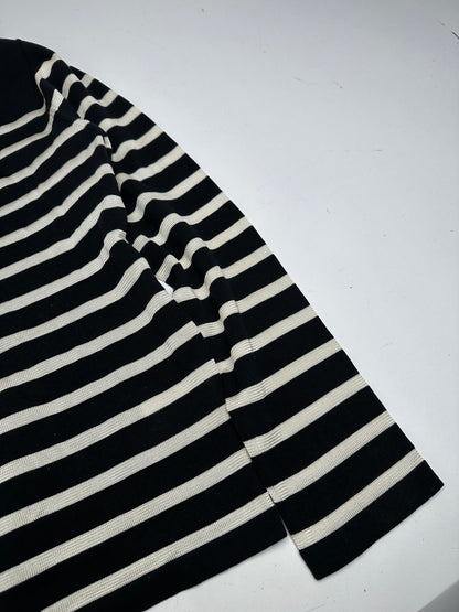 Vintage Jean Paul Gaultier Wool Sweater Striped Black / White M