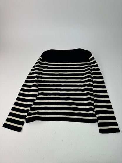 Vintage Jean Paul Gaultier Wool Sweater Striped Black / White M