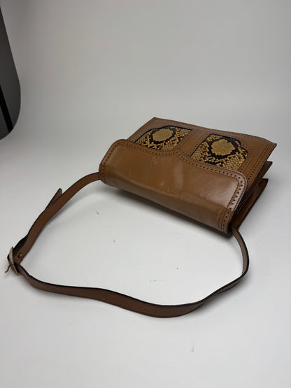Vintage Yves Saint Laurent Leather snake bag brown