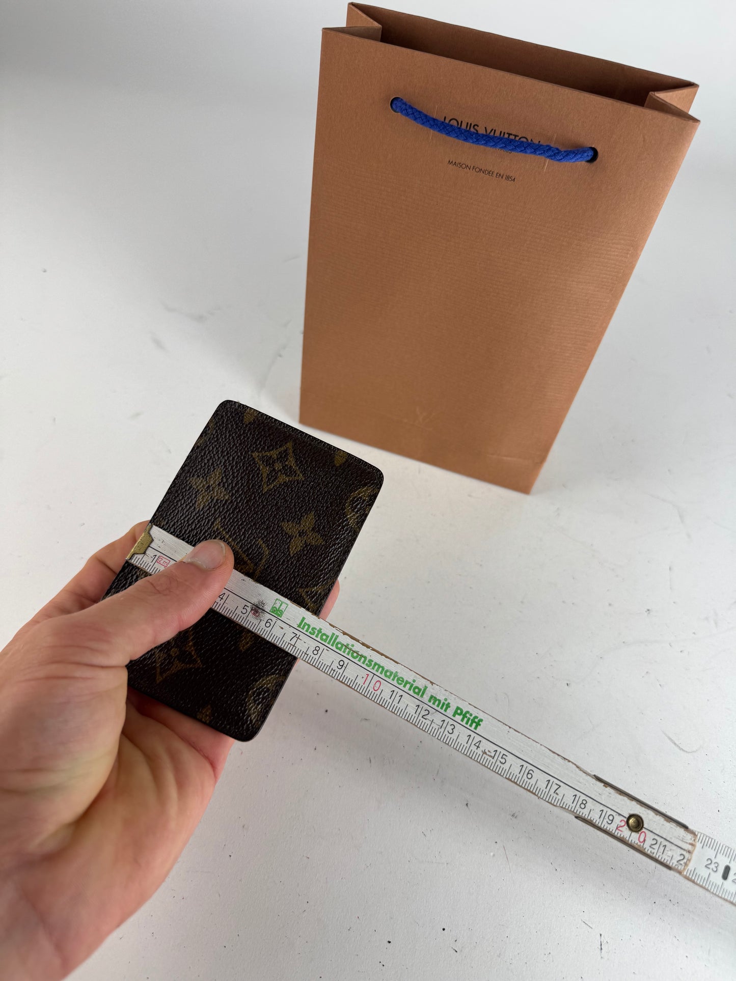 Vintage Louis Vuitton Monogram Leather Card Holder Brown