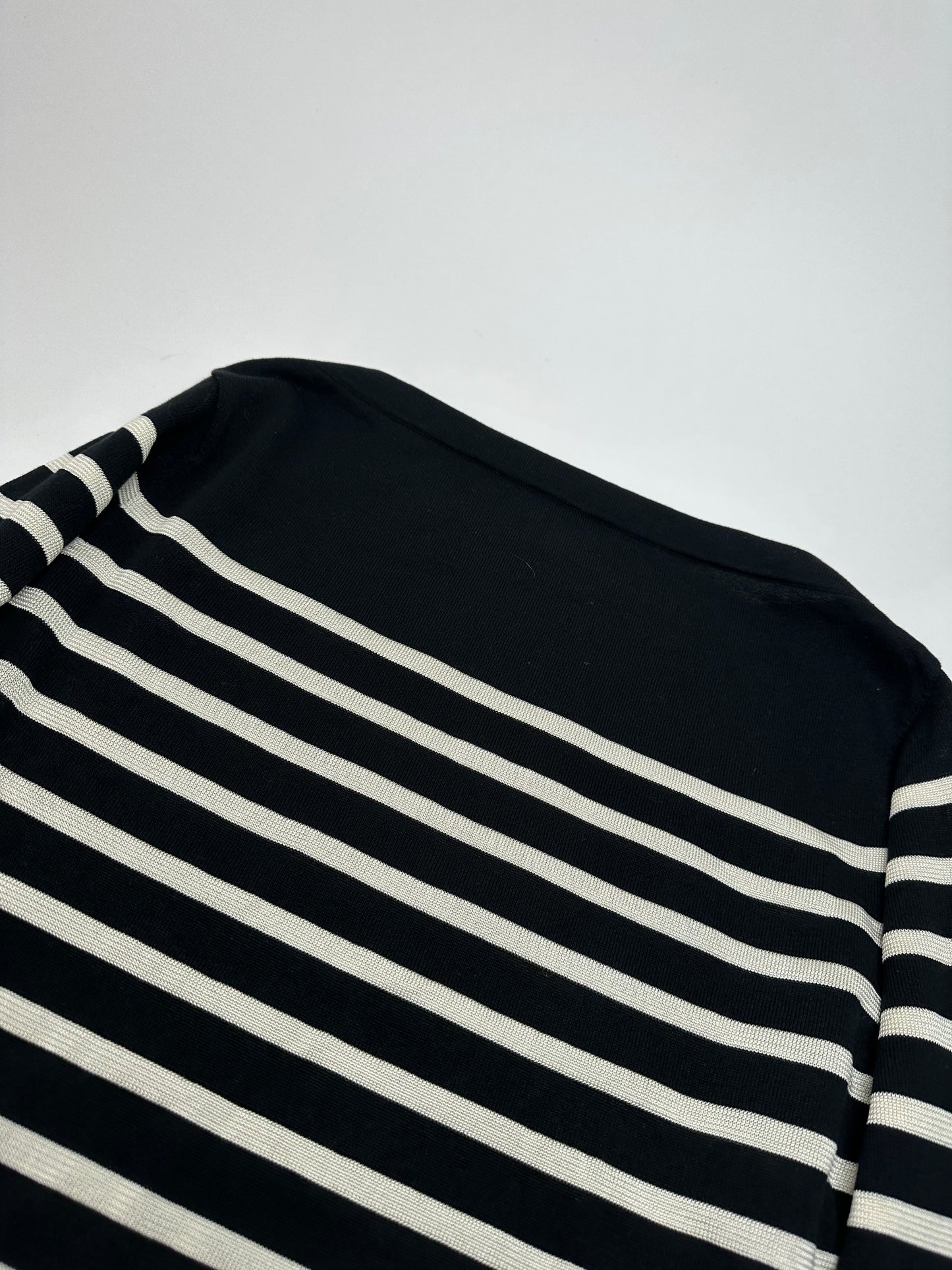 Vintage Jean Paul Gaultier Wool Sweater Striped Black / White M