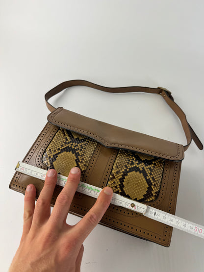 Vintage Yves Saint Laurent Leather snake bag brown