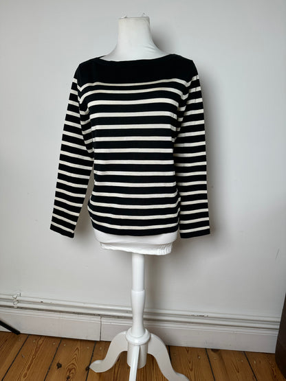 Vintage Jean Paul Gaultier Wool Sweater Striped Black / White M