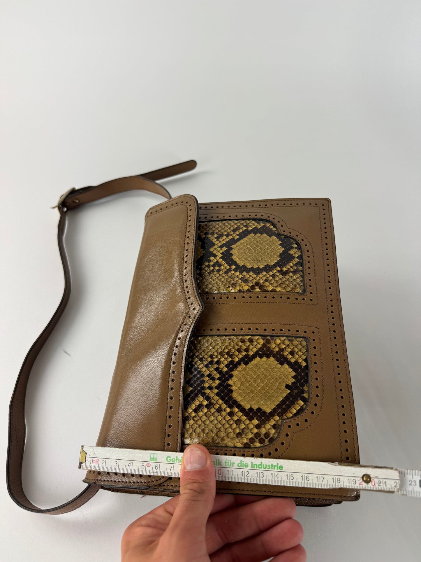 Vintage Yves Saint Laurent Leather snake bag brown