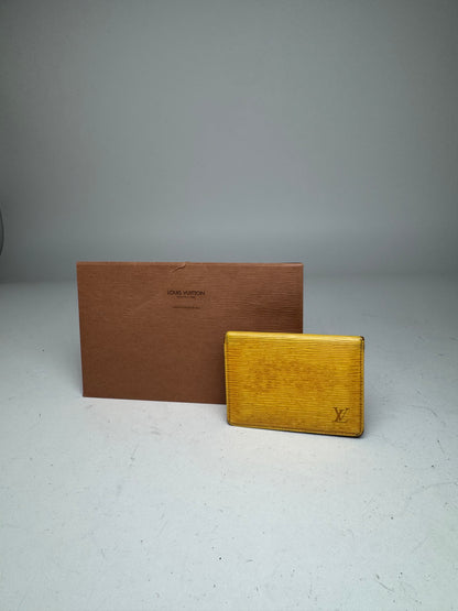 Vintage Louis Vuitton EPI Leather Card Holder Yellow