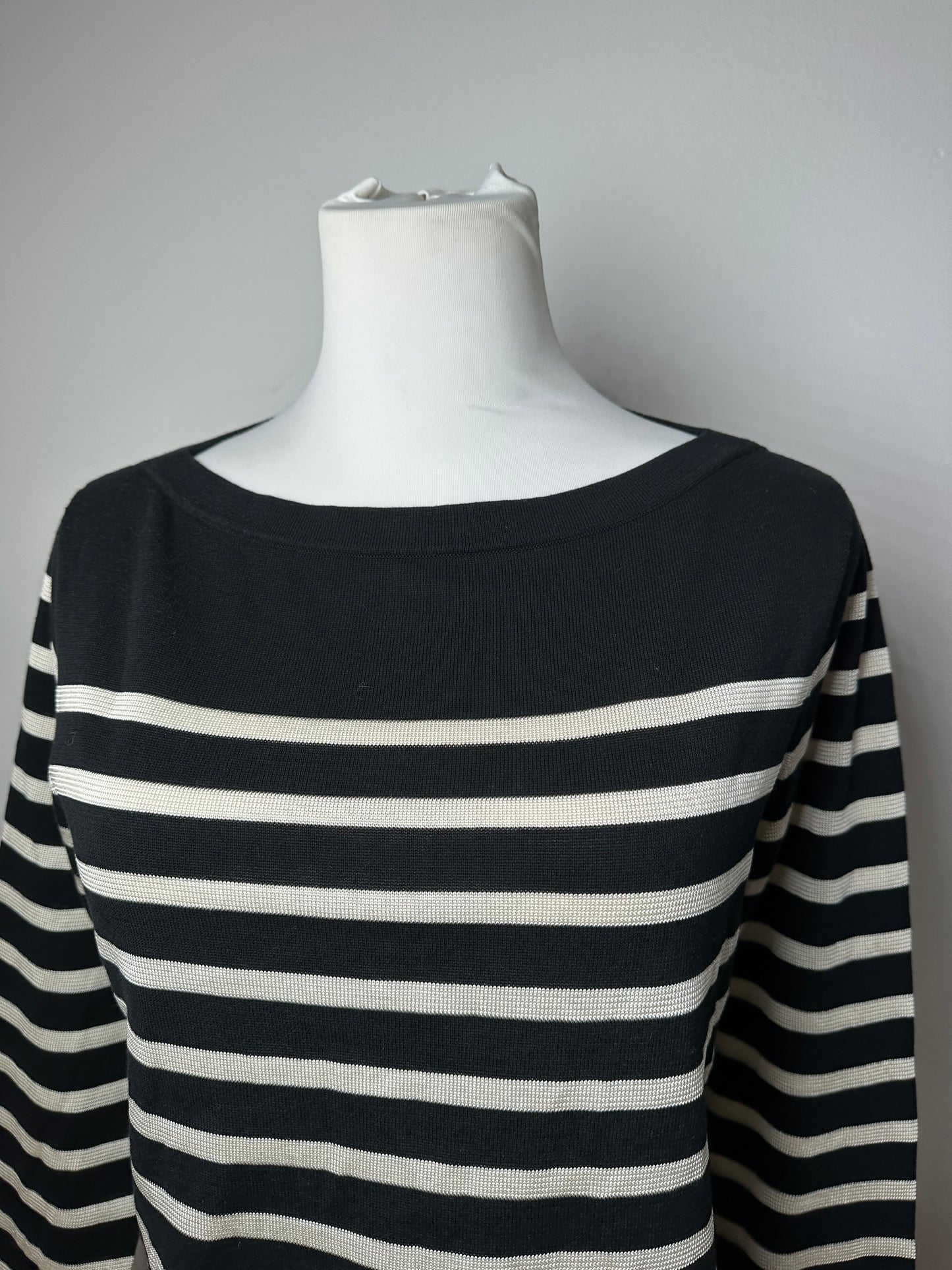 Vintage Jean Paul Gaultier Wool Sweater Striped Black / White M