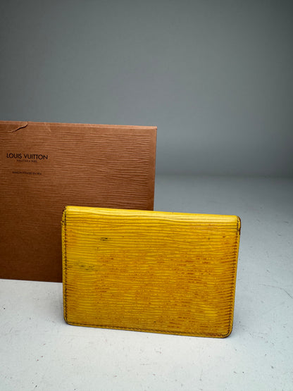 Vintage Louis Vuitton EPI Leather Card Holder Yellow