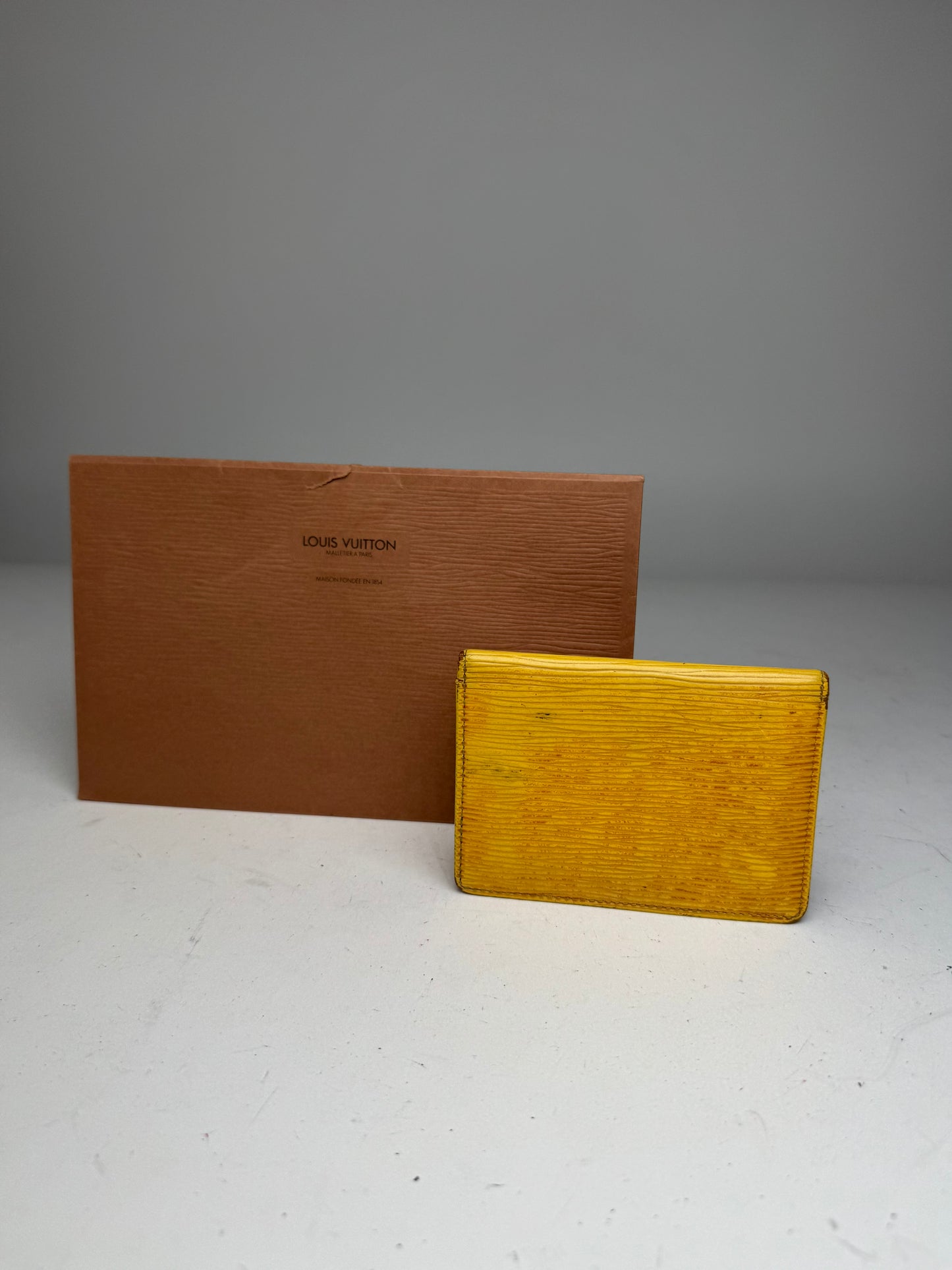 Vintage Louis Vuitton EPI Leather Card Holder Yellow