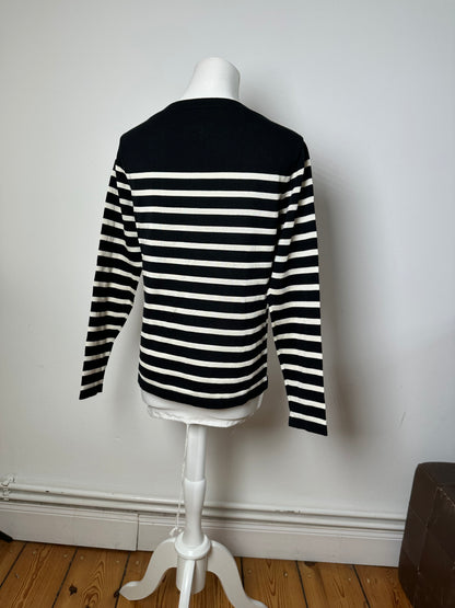 Vintage Jean Paul Gaultier Wool Sweater Striped Black / White M