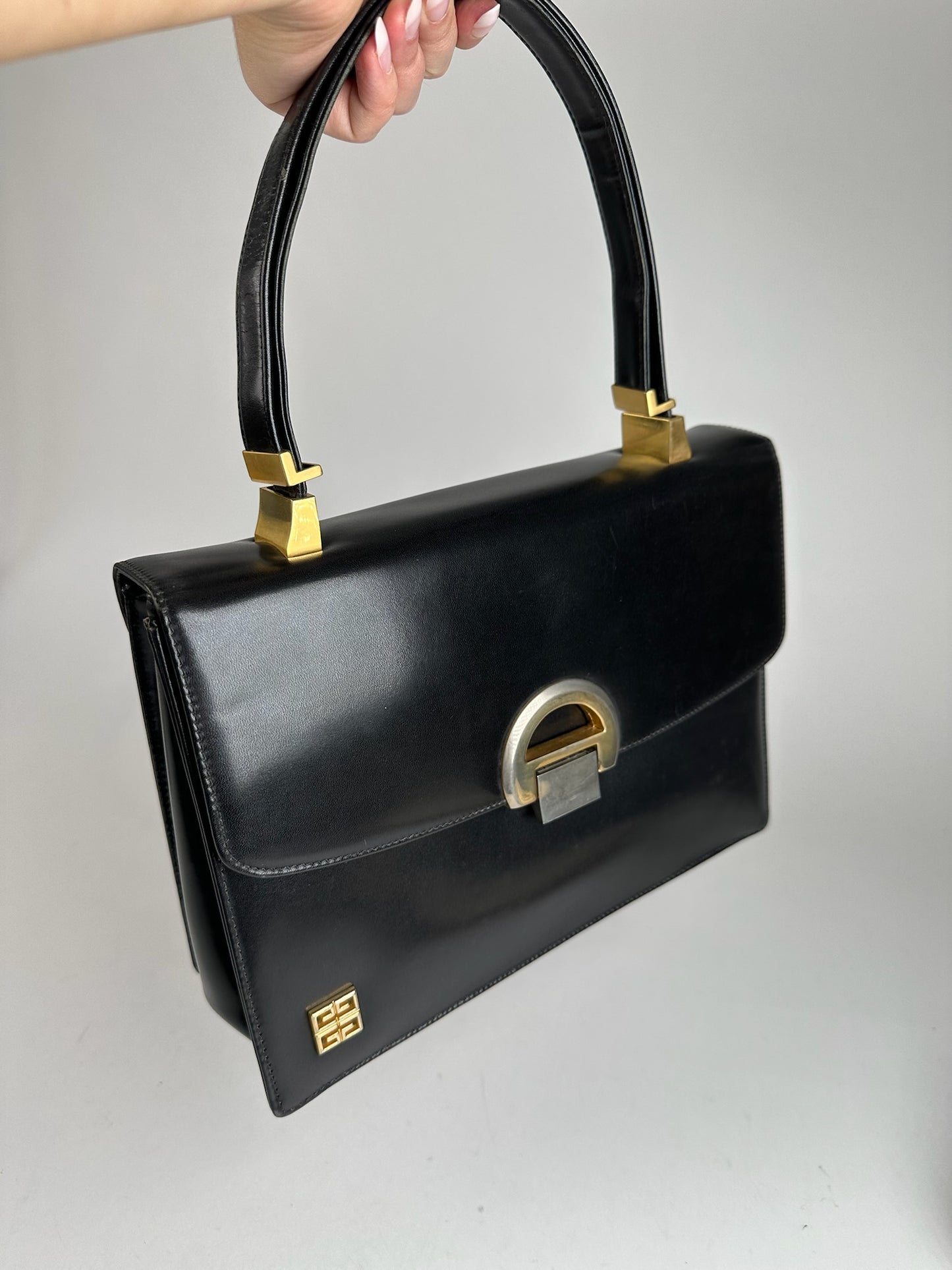 Vintage Givenchy 2Way Leather Bag black