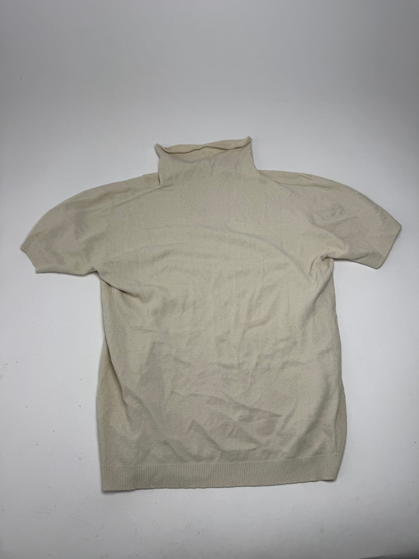 Vintage Issey Miyake Turtleneck Top Beige 38/M