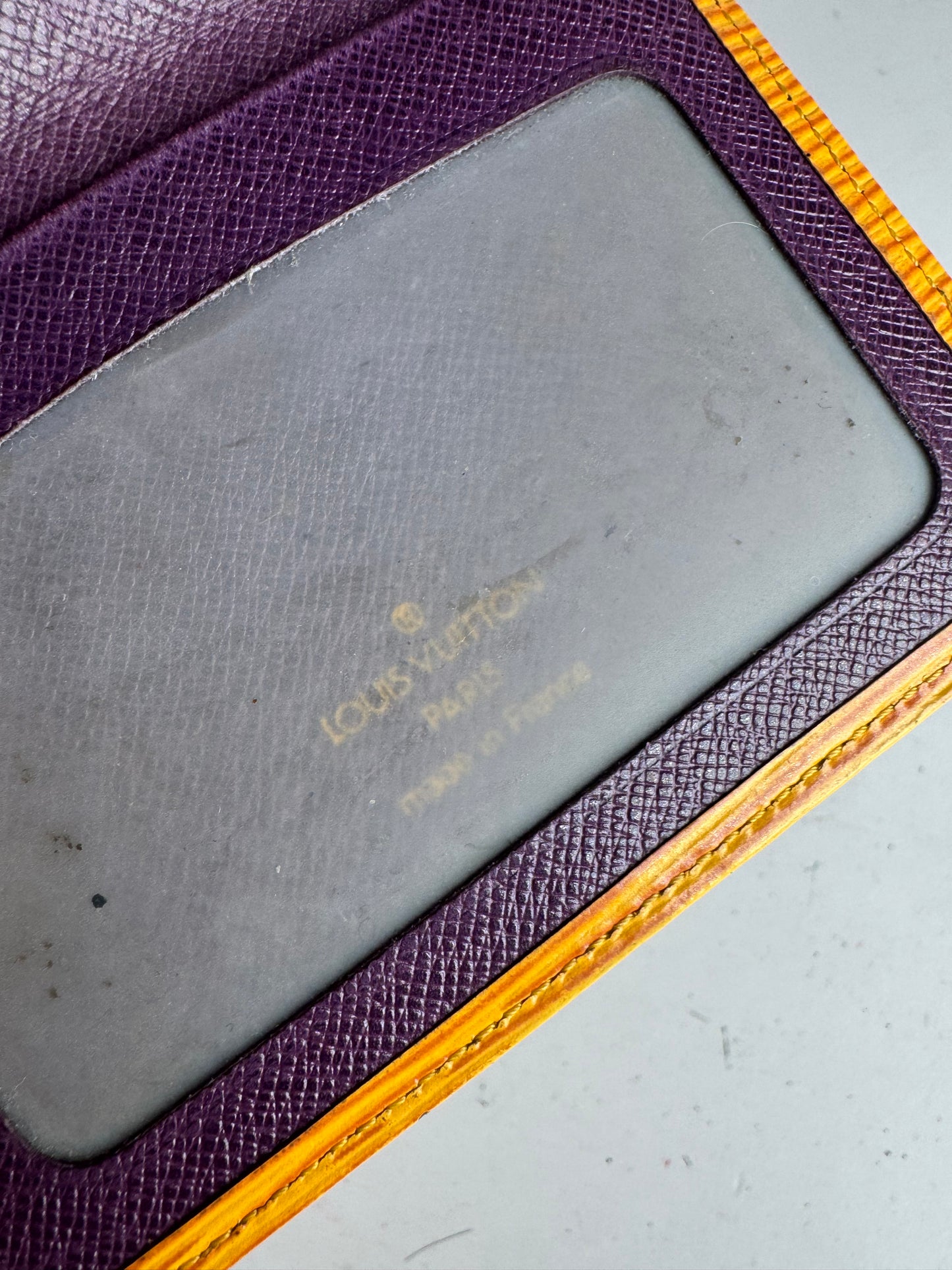 Vintage Louis Vuitton EPI Leather Card Holder Yellow