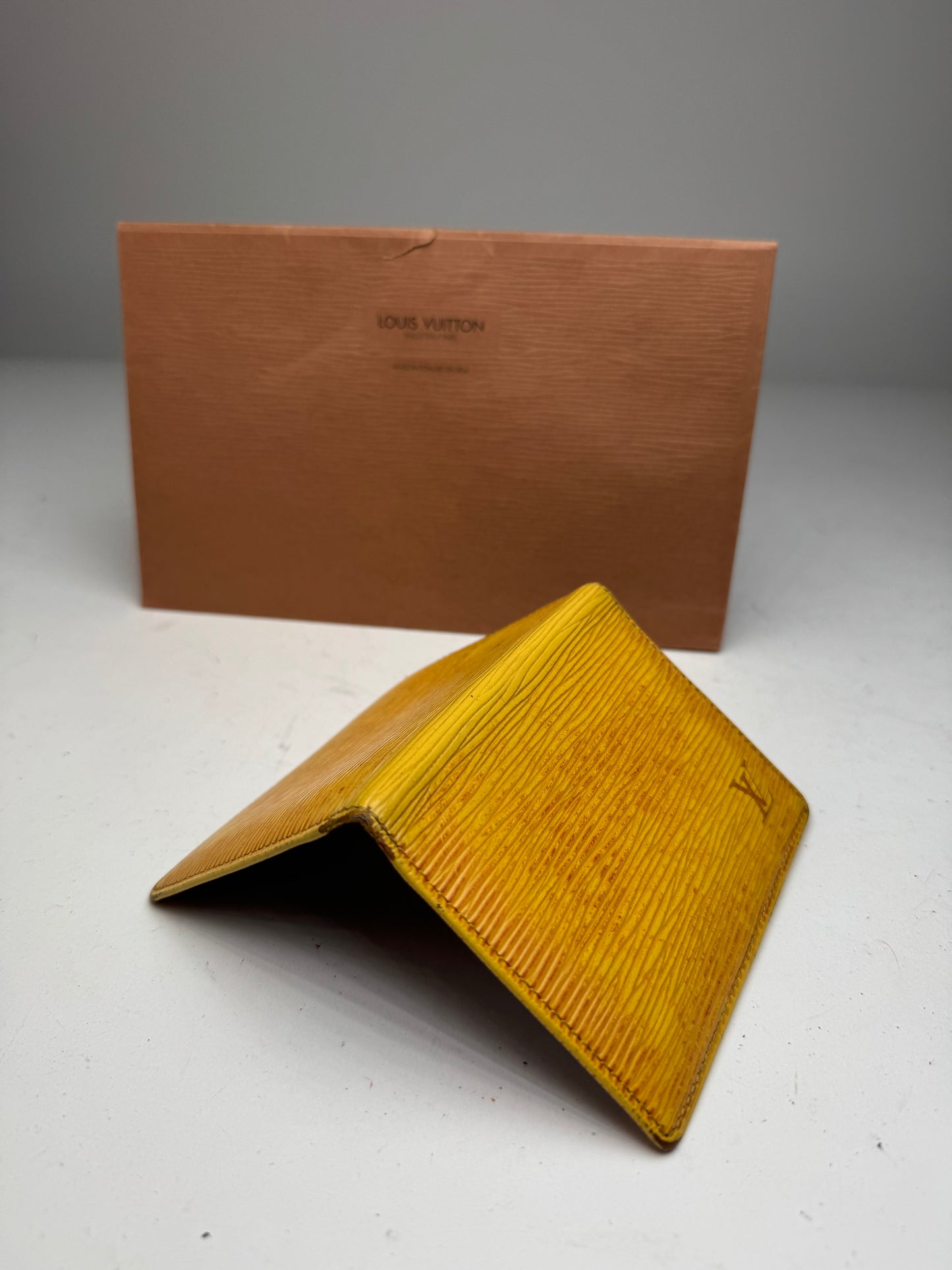 Vintage Louis Vuitton EPI Leather Card Holder Yellow