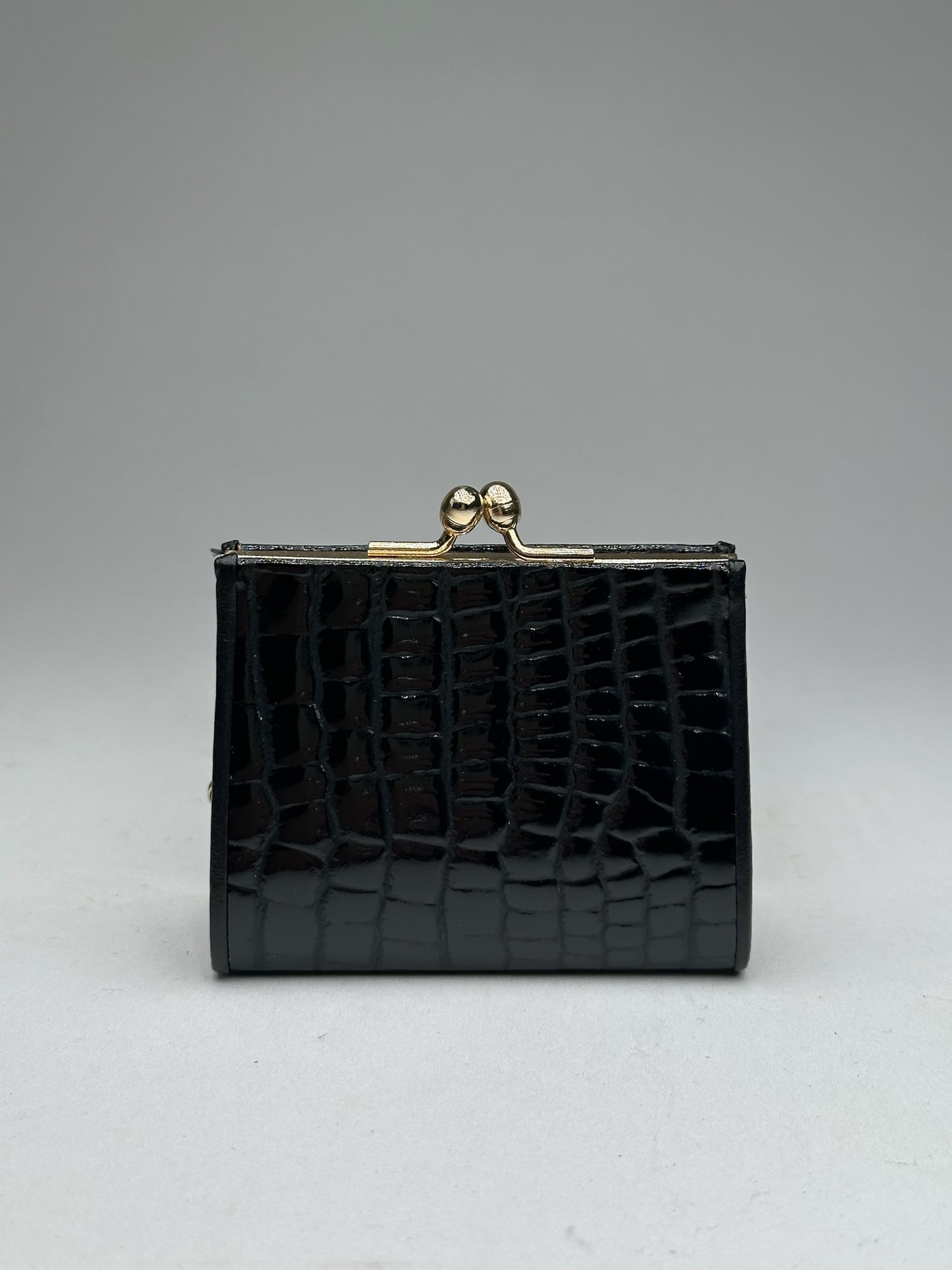 Vintage Courreges leather Card Holder Case black