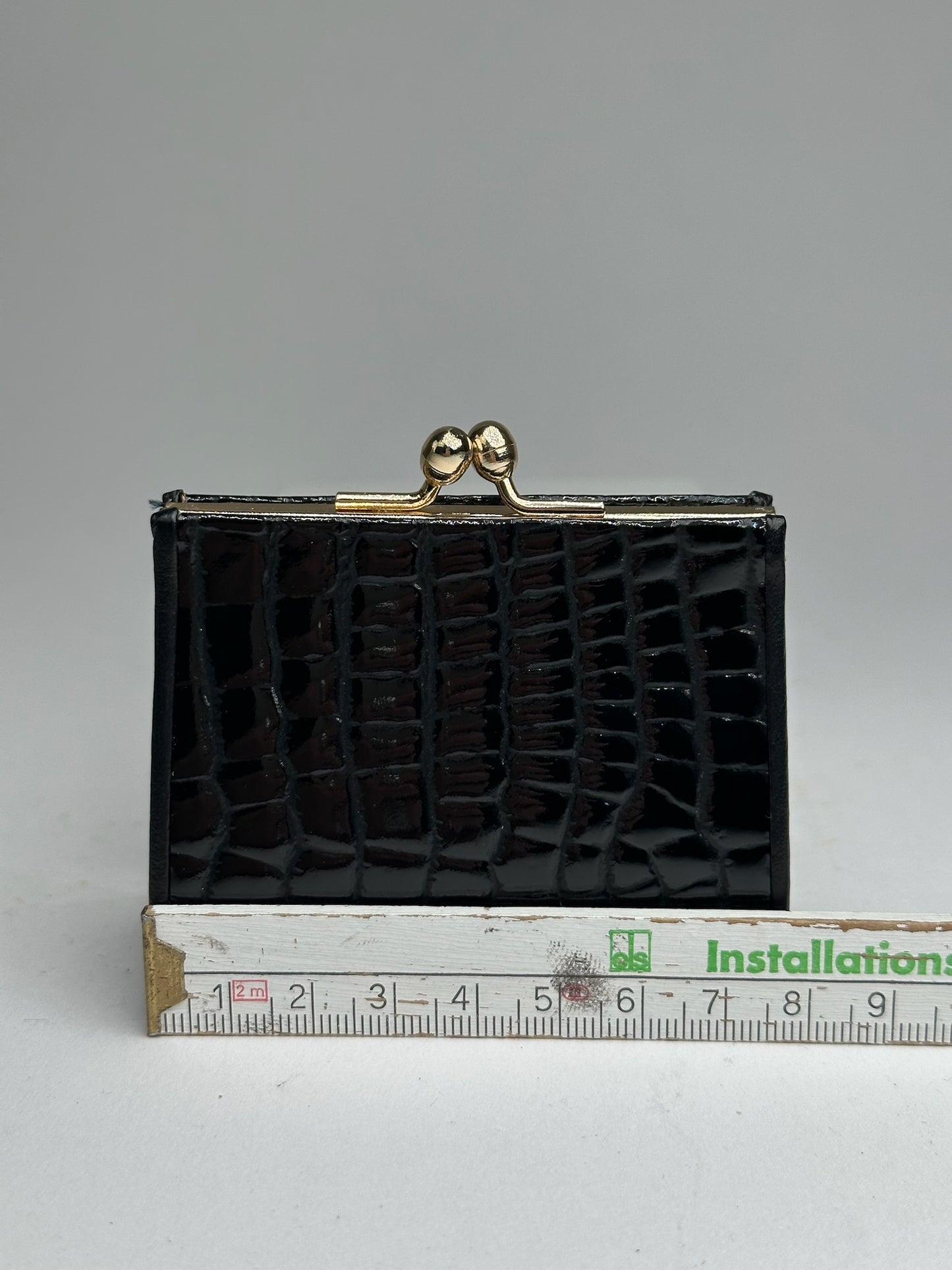 Vintage Courreges leather Card Holder Case black
