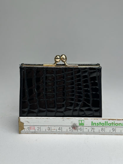 Vintage Courreges leather Card Holder Case black