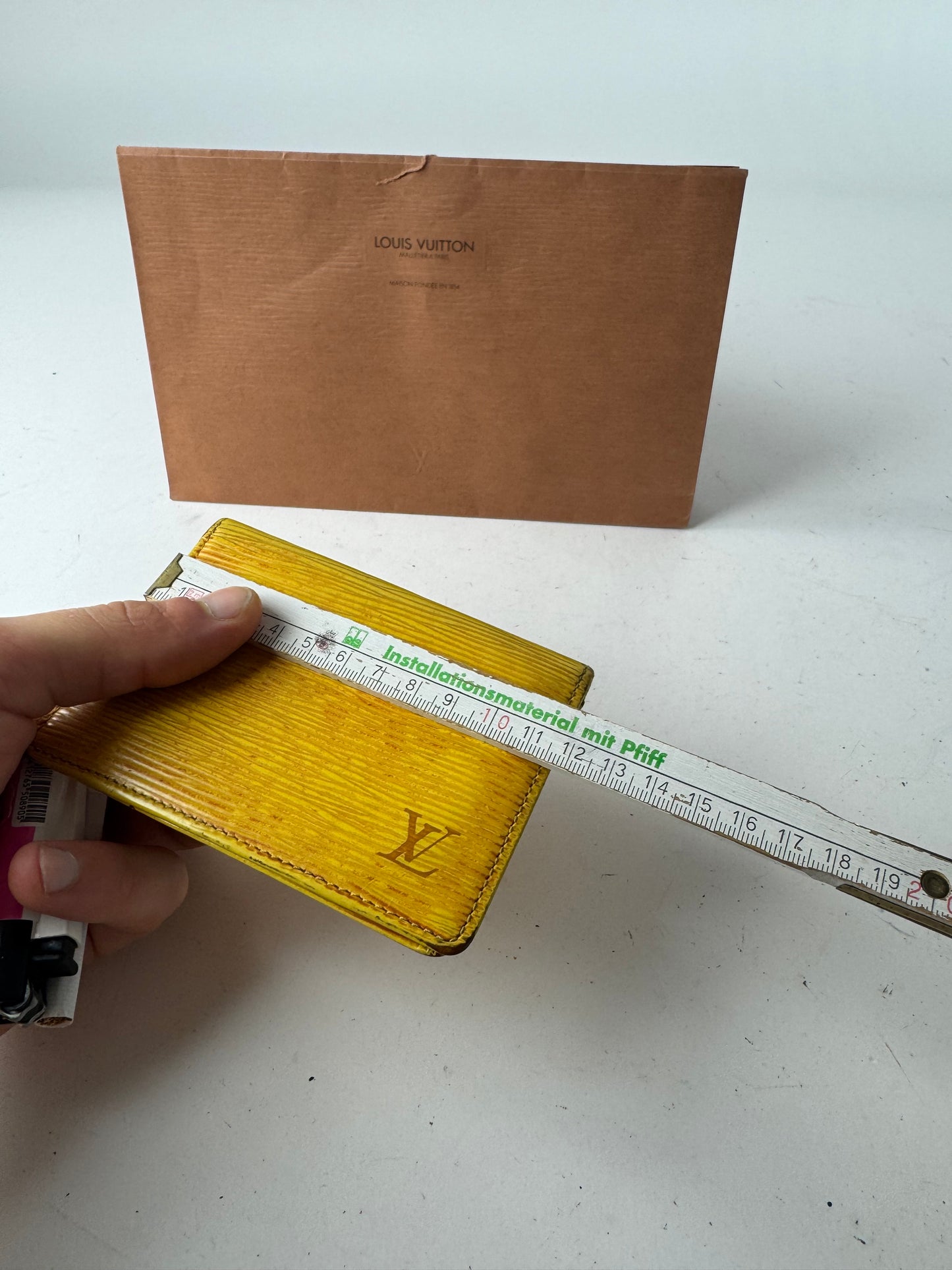 Vintage Louis Vuitton EPI Leather Card Holder Yellow