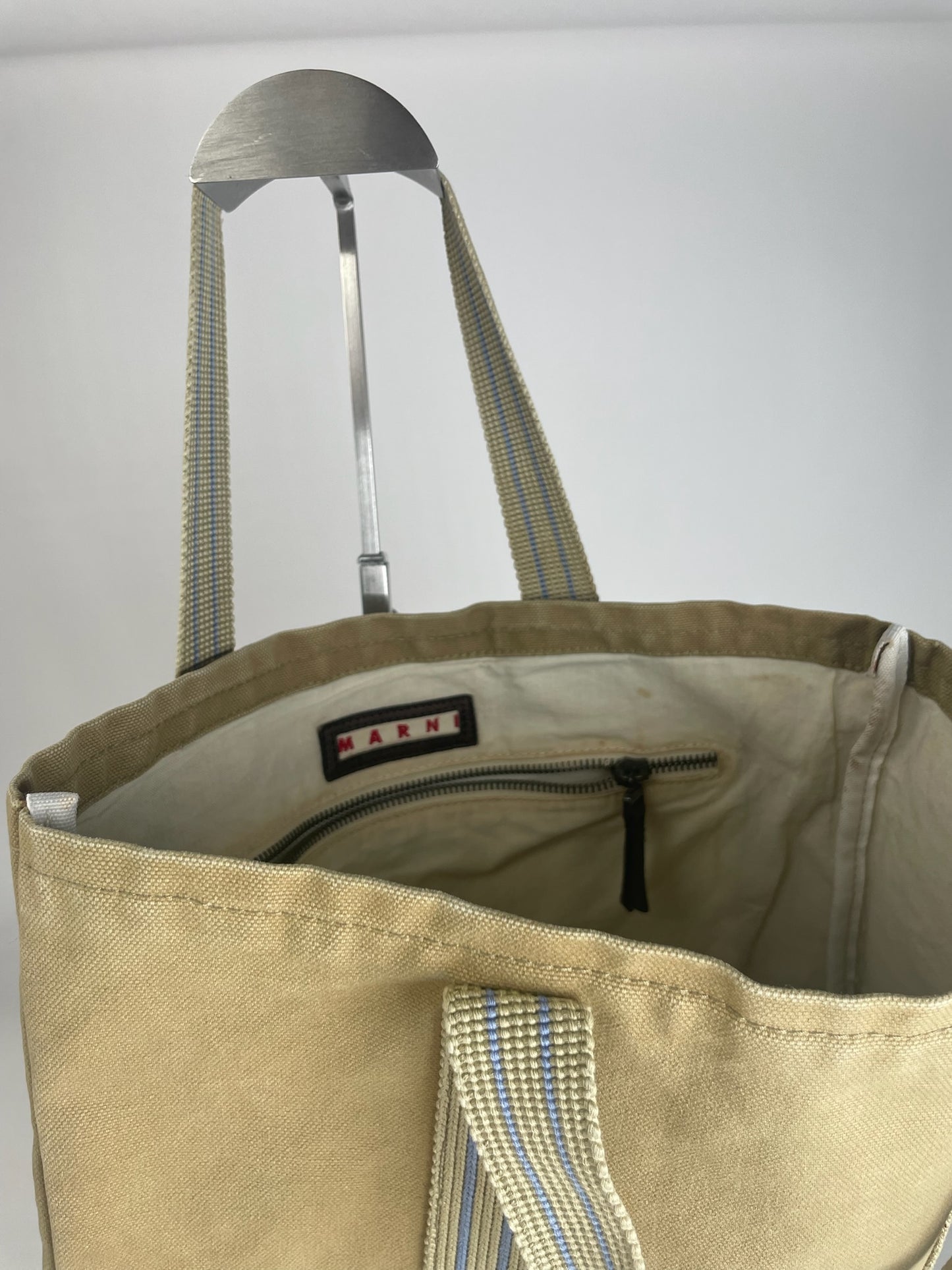 Vintage Marni Canvas Shopper Bag beige