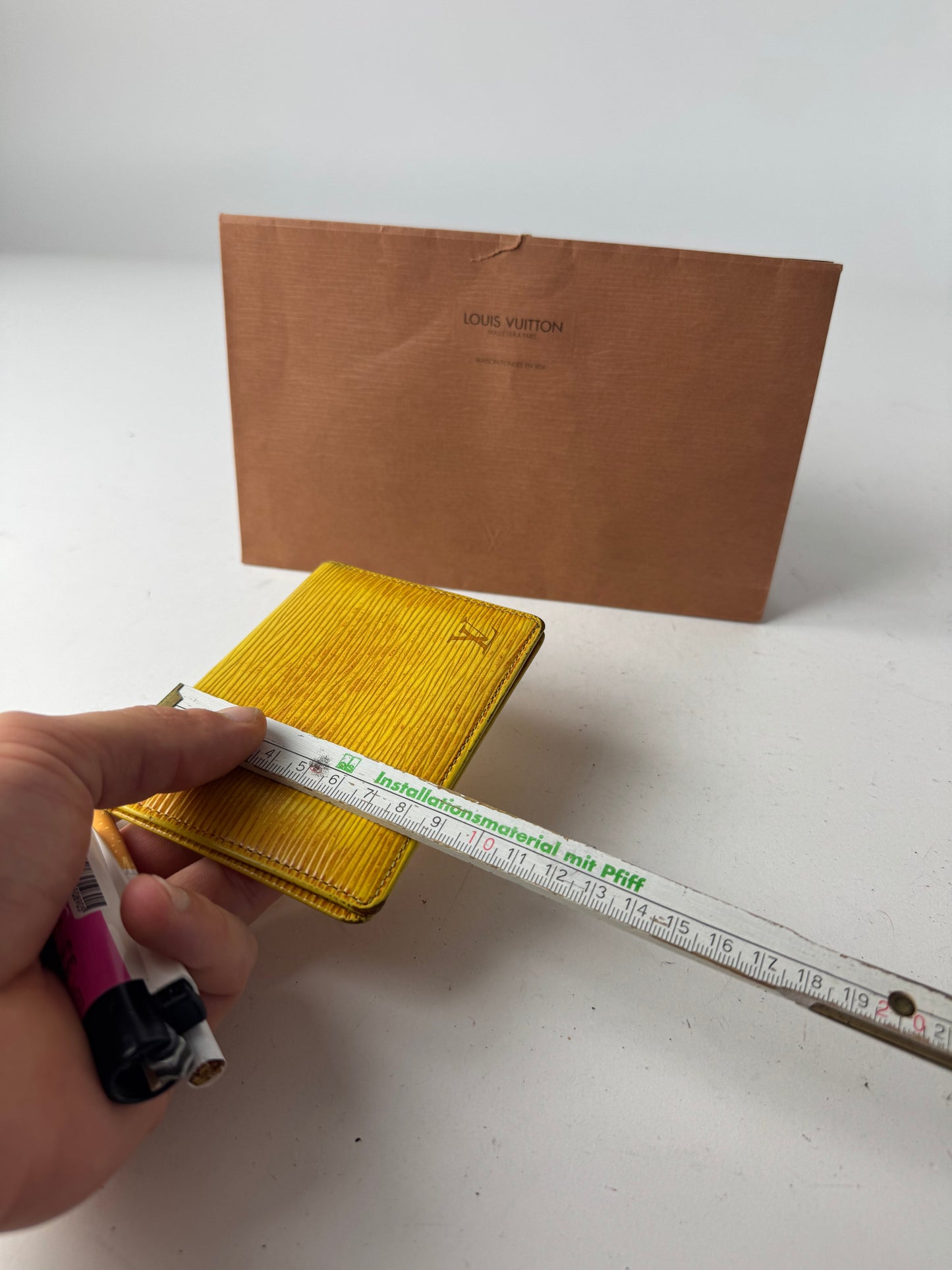 Vintage Louis Vuitton EPI Leather Card Holder Yellow