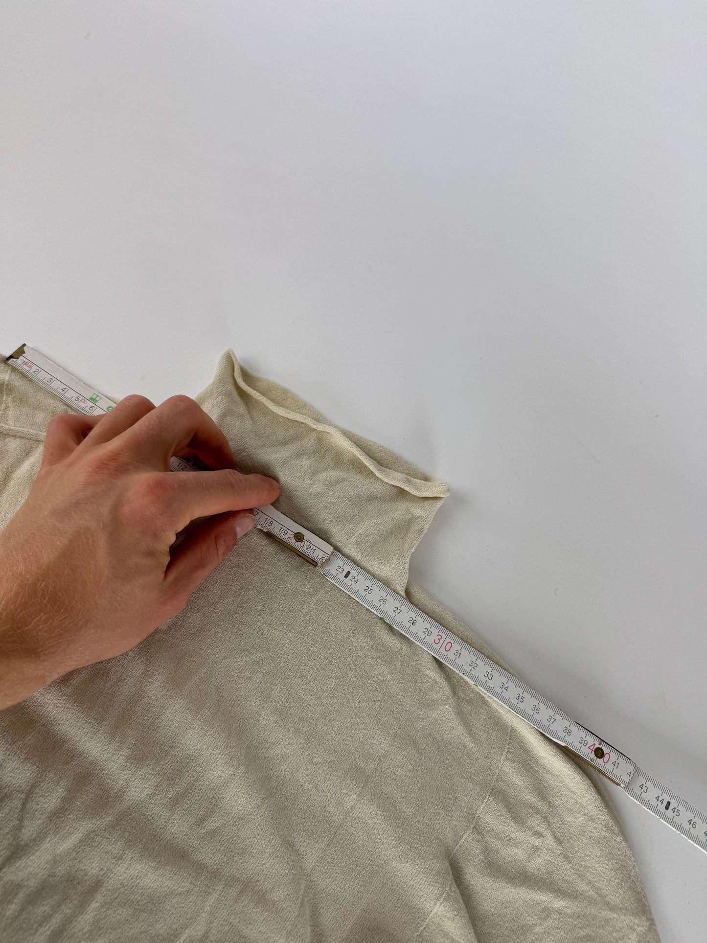 Vintage Issey Miyake Turtleneck Top Beige 38/M