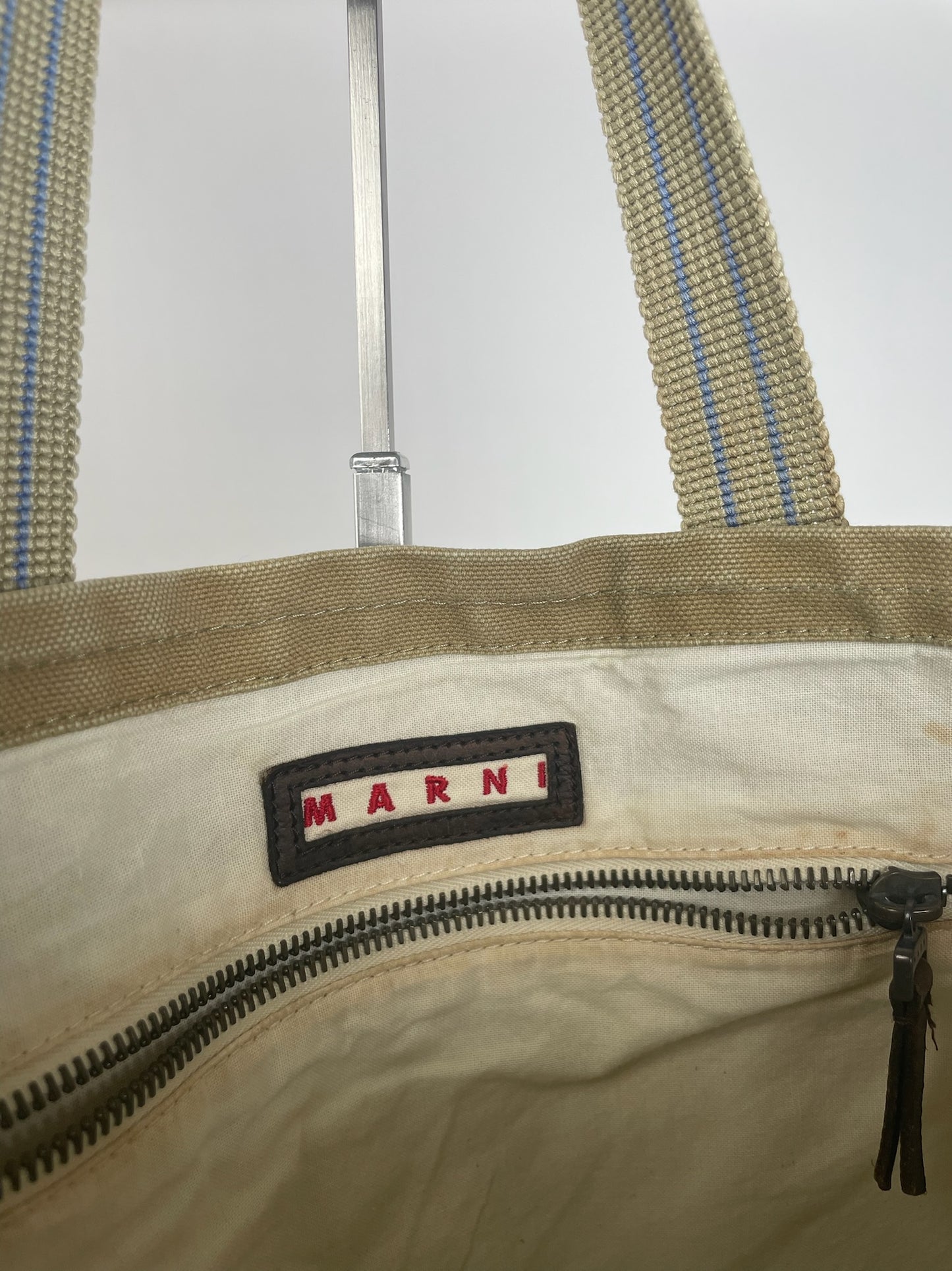 Vintage Marni Canvas Shopper Bag beige