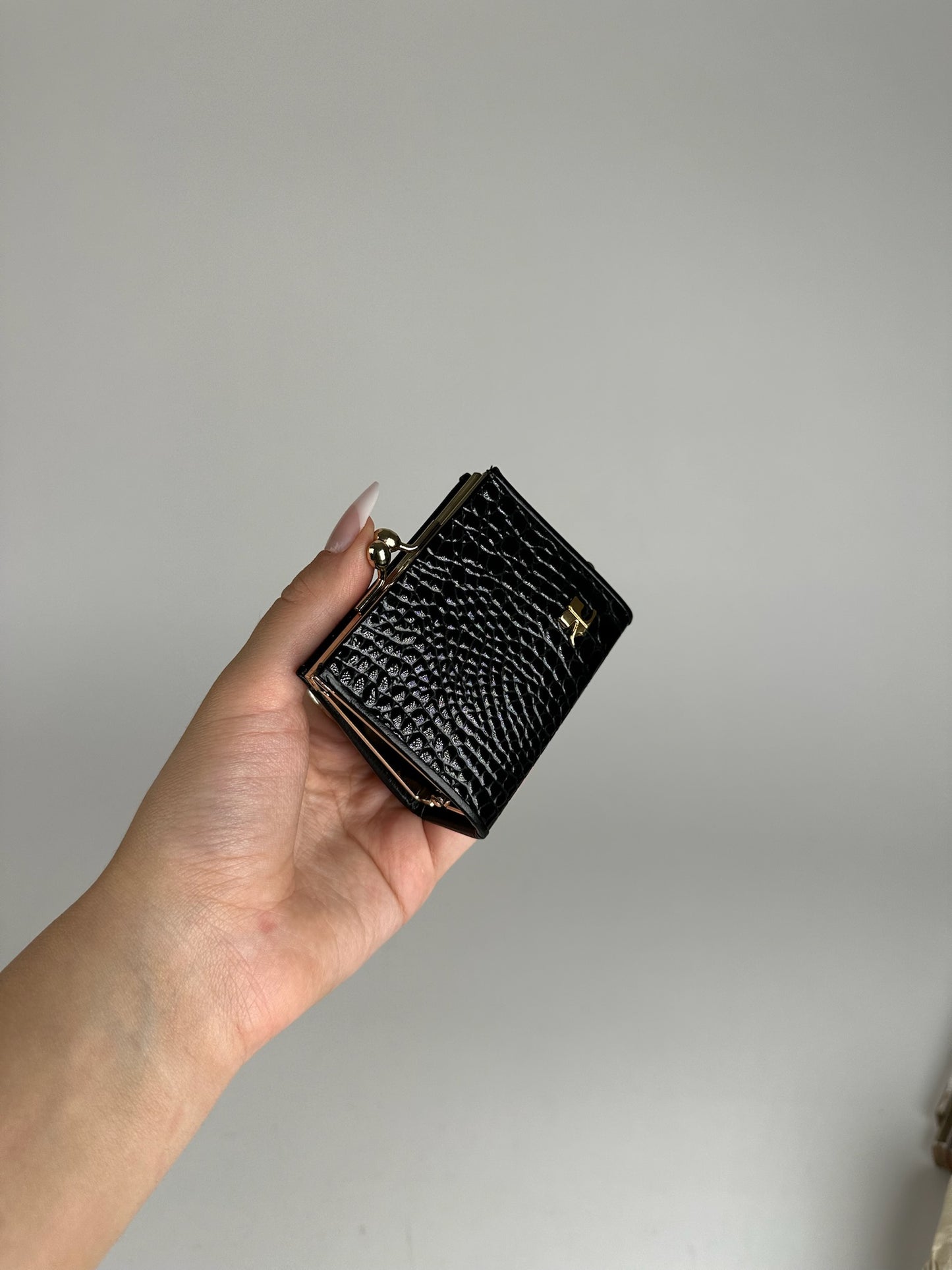 Vintage Courreges leather Card Holder Case black