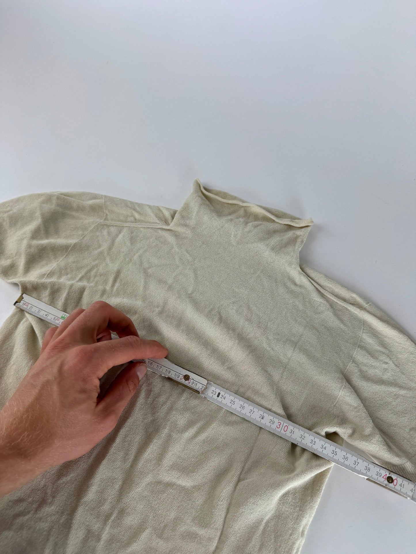 Vintage Issey Miyake Turtleneck Top Beige 38/M