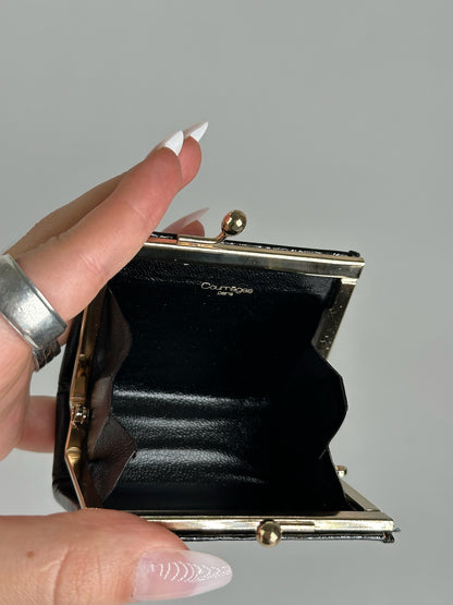 Vintage Courreges leather Card Holder Case black