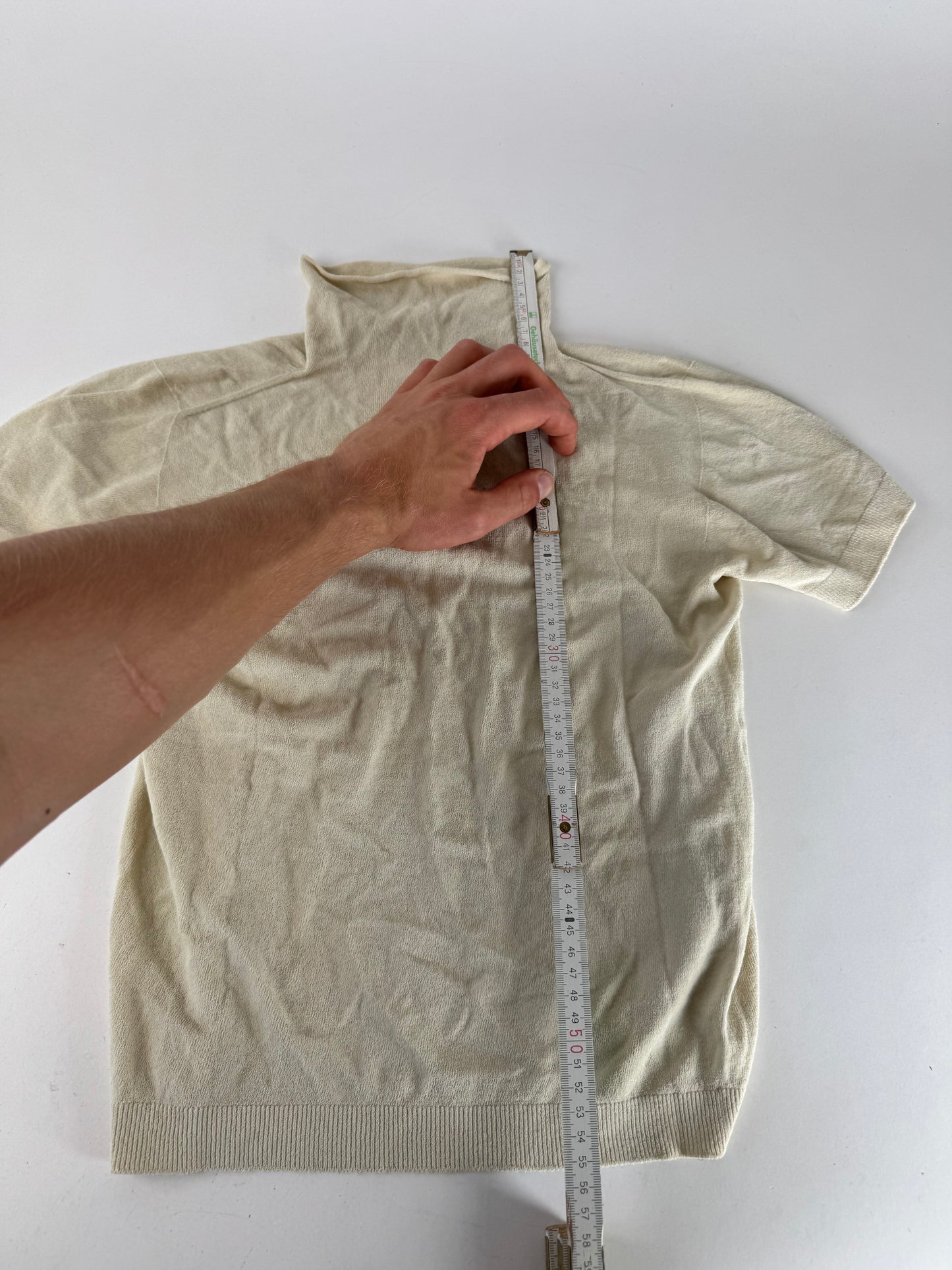 Vintage Issey Miyake Turtleneck Top Beige 38/M