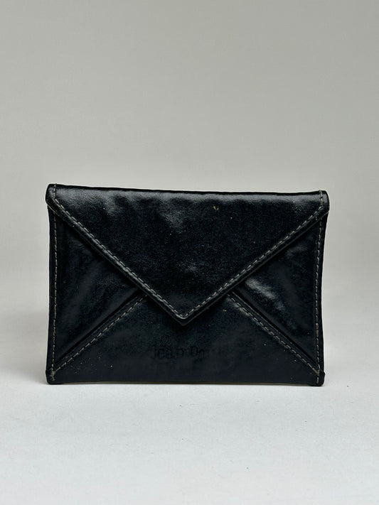 Vintage Jean Paul Gaultier Leather Bifold Wallet Late 1990s Black Green