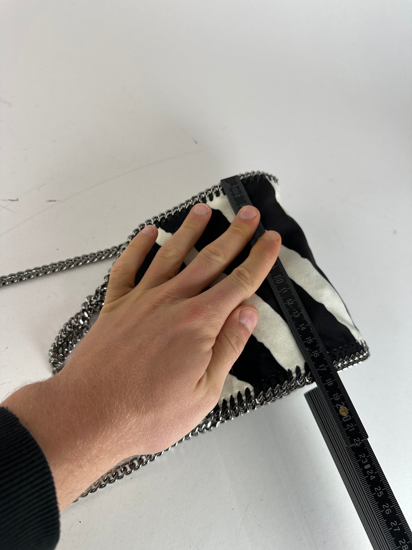 Vintage Stella Mc Cartney Zebra 2Way Falabella Bag Black White