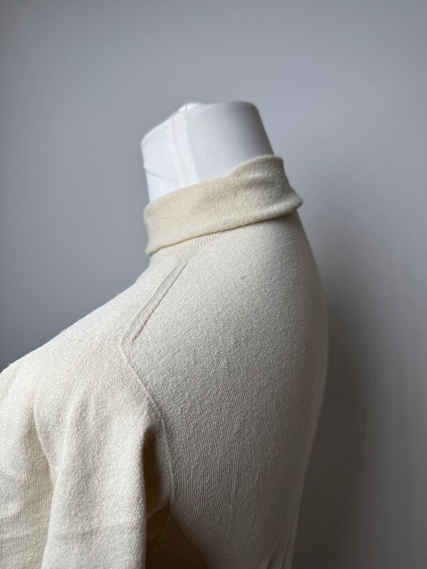 Vintage Issey Miyake Turtleneck Top Beige 38/M