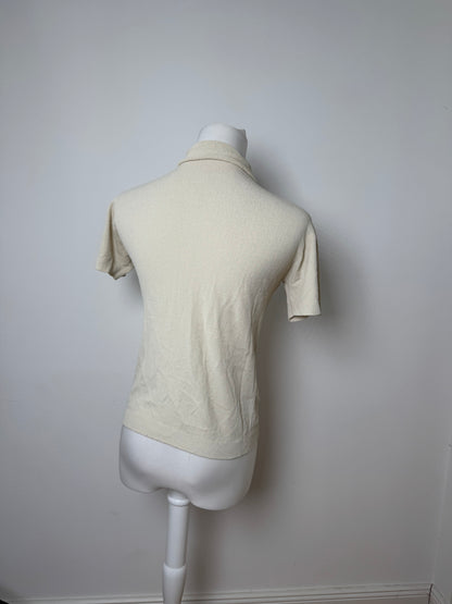 Vintage Issey Miyake Turtleneck Top Beige 38/M