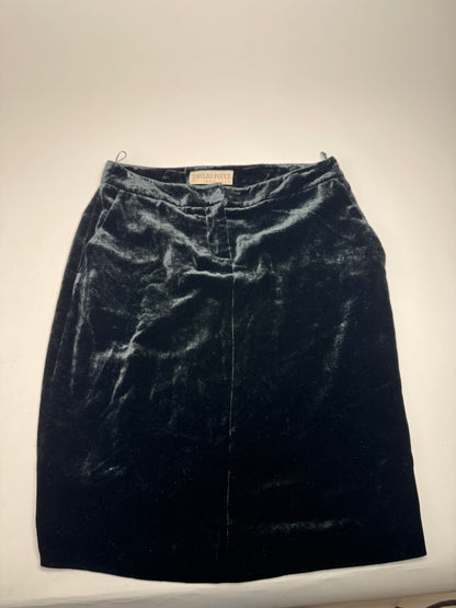 Vintage Emilio Pucci Velvet Skirt Black IT40