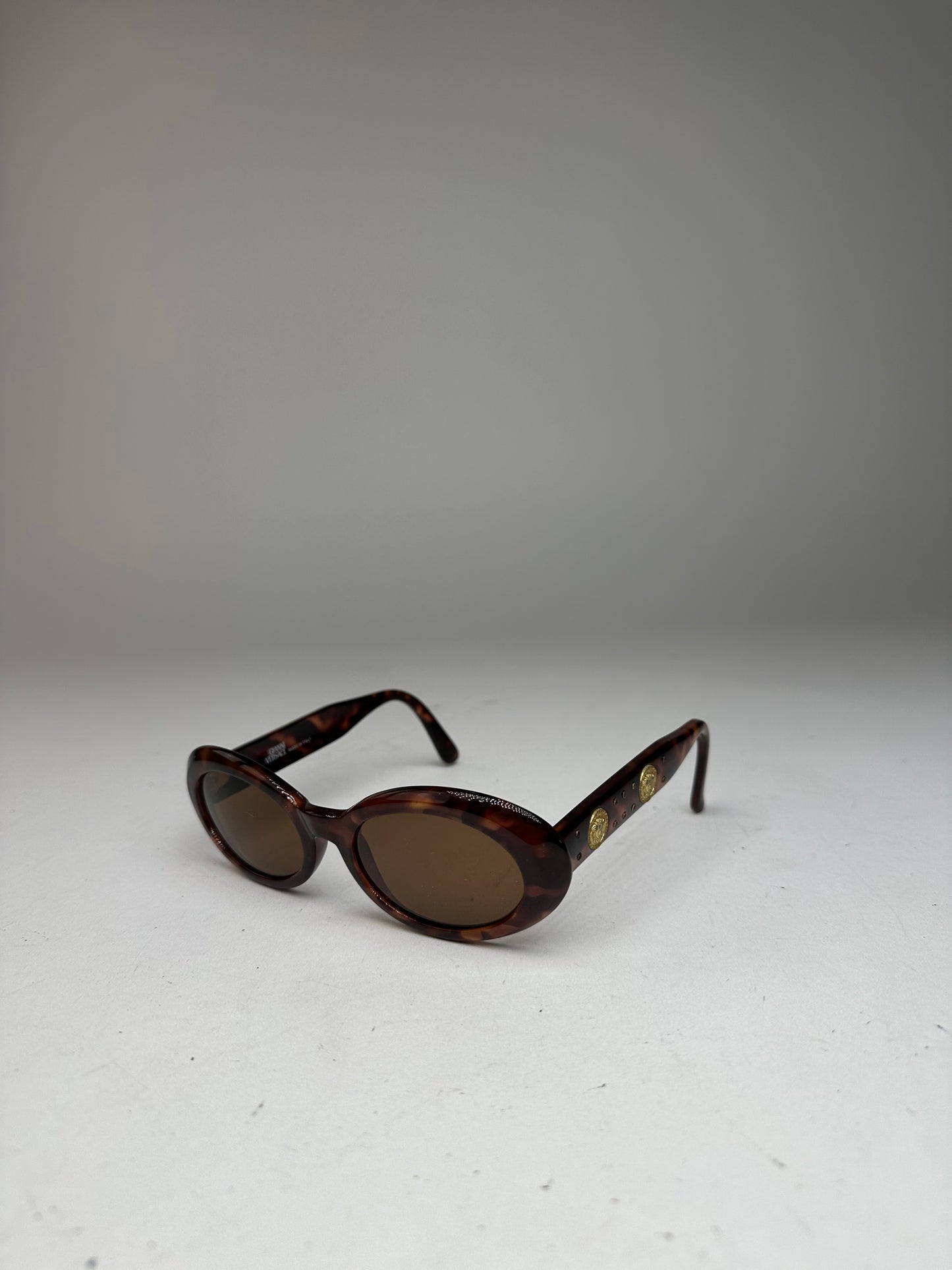 Vintage Gianni Versace Leopard Sunglasses Brown