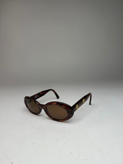 Vintage Gianni Versace Leopard Sunglasses Brown