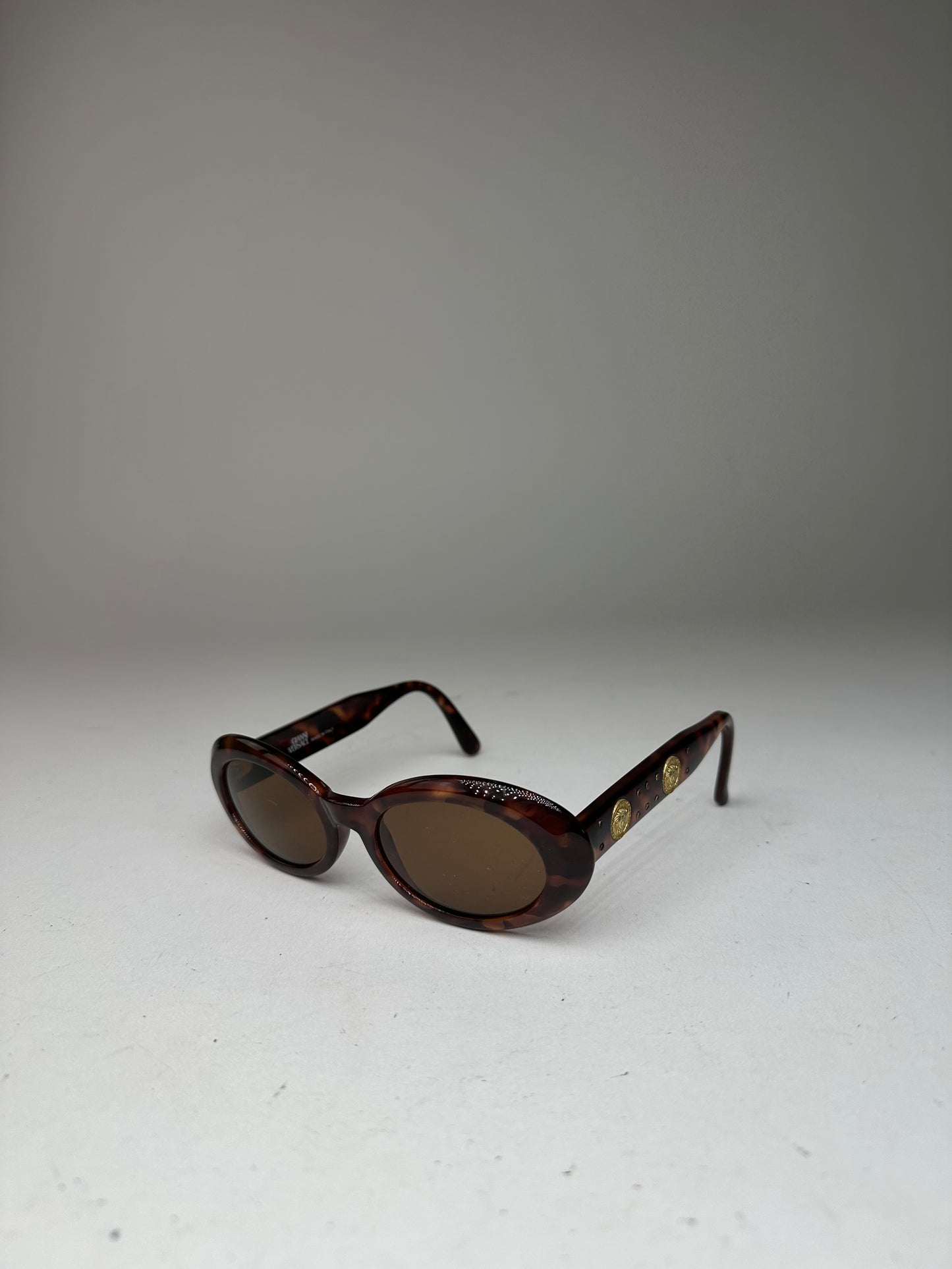 Vintage Gianni Versace Leopard Sunglasses Brown