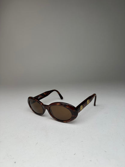 Vintage Gianni Versace Leopard Sunglasses Brown