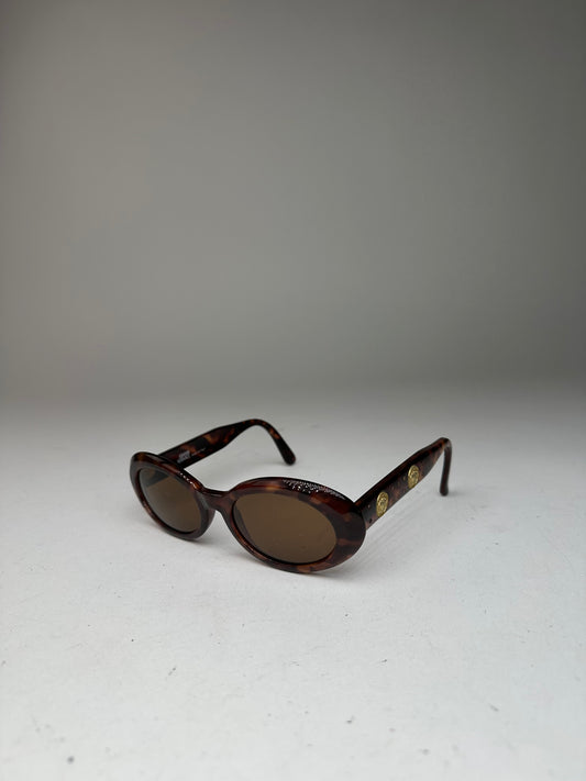 Vintage Gianni Versace Leopard Sunglasses Brown