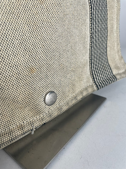 Vintage Hermes Canvas Shoulder Bag Beige