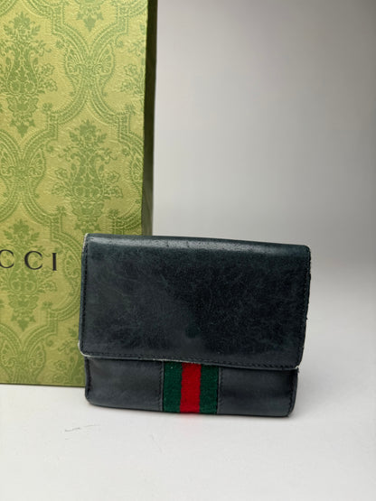 Vintage Gucci leather wallet black